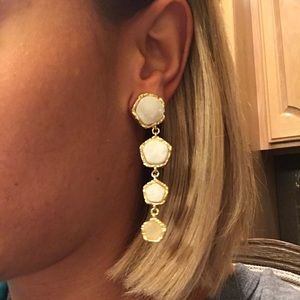 White druzy elegant earring
